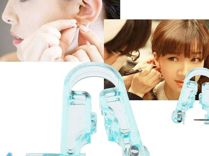 NEW SALE | 6pcs disposable Safety Ear Piercing Gun Unit Tool with Asepsis Pierce Kit Blue for Piercing kit Piercing Supplies with Ear Stud