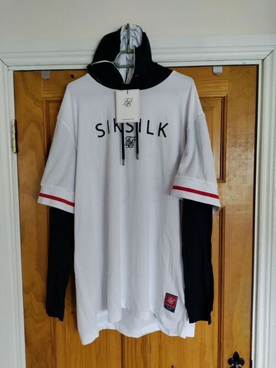 SikSilk Retro Baseball hoodie L New