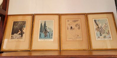 Original Art Deco George Barbier handcoloured pochoir prints