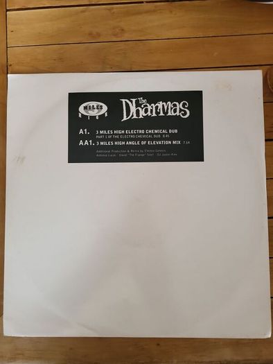 The Dharmas 3 Miles High 12 inch Vinyl Electro Chemical Dub White Sleeve