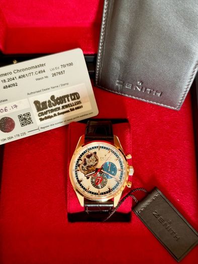 Zenith El Primero Chronomaster  Rolling Stones Limited Edition of 100 Worldwide 18.2041.4061/77.C494