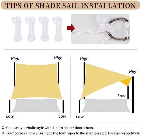 Sun Shade Sail Rectangle 2m x 3m Waterproof, 98% UV Block Awnings for Patios with Free Rope, Sunscreen Awning Canopy, Rectangular Garden Shelter for Outdoor Garden Patio Yard Lawn Party, Grey