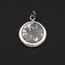 925 Vintage Sterling Silver Globe Map Avon Pendant Image 10