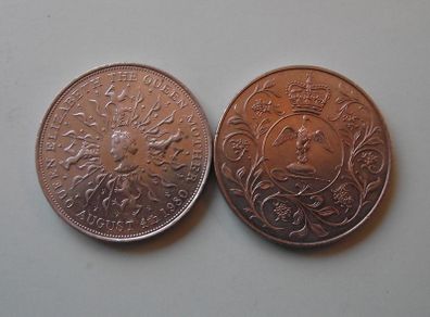 Great Britain. 2 Coins@25 New Pence (1977&1980)
