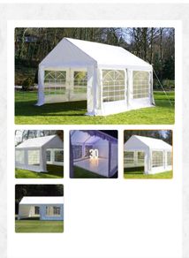 Heavy Duty Industrial PE Grade 4m x4m White Marquee/Party Tent