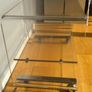 Vintage Clear Lucite/Acrylic Tv Stand/Shelf Unit on Chrome Casters. Image 3
