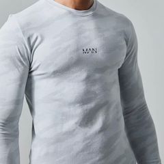 Man Active Seamless Camo Long Top