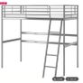 IKEA svarta loft bed with desk 90x200 cm Image 2