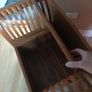 Vintage Solid Teak "Kartini" Storage Chair / Hallway Monk's Bencheast Asian "Kartini" design. Image 4