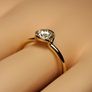 Gold Plated Sterling Silver Bezel set Moissanite Solitaire Ring Image 5