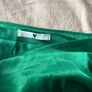 womens satin skirt green beautiful size 10 Image 2