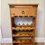 Solid Mahogany Wooden Wine Rack or Cabinet- Holds 16 Bottles Image 3
