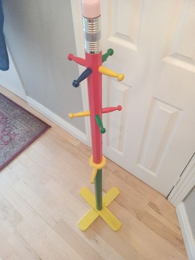 pencil effect coat stand