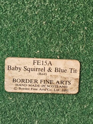 Border Fine Arts "Baby Squirrel and Blue Tit" Figurine