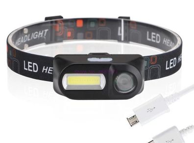 Cycling Running COB LED Headlight Headlamp Head light Flashlight USB Rechargeable Torch Camping Hiking Night Fishing Light