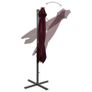 Cantilever Umbrella with Pole and LED Lights Bordeaux Red 300cm Image 3