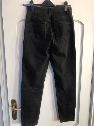 topshop dark grey / black mom jeans