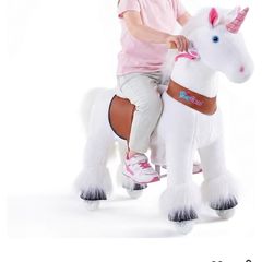 PonyCycle Mechanical Ride On Unicorn Hobby unicorn white open to offer