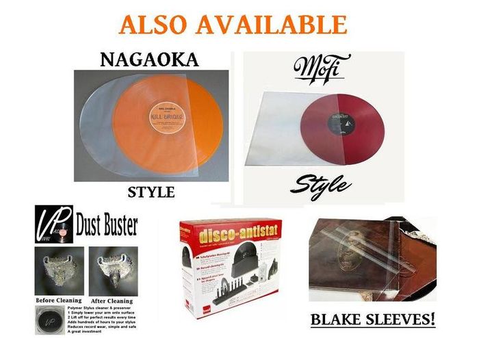 50 x BLAKE SLEEVES! 7 Inch 45RPM Singles Vinyl Record Covers Crystal CLEAR plastic Outer sleeves - NO FLAP SEAL