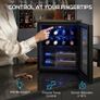 12 Bottle Wine Cooler, 36 Litre Capacity, 4-16C Under Counter Drinks Beer Wine Fridge with Glass Door, LED Light Image 4