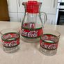 Coca Cola Liberty Stained Jug Set With Two Glasses x 2 Image 2