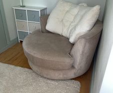 Swivel seat Love chair Armchair Beige