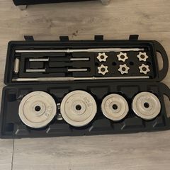 home weights/dumbell set
