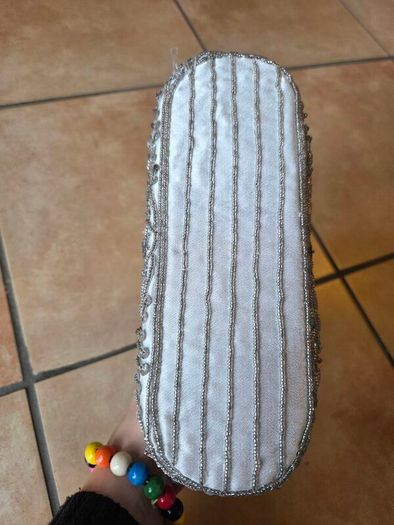 Ivory Beaded & Sequinned Evening or Bridal Clutch Bag