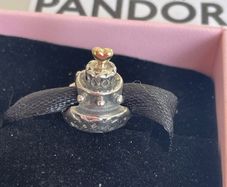 Pandora Two Tone Celebration Cake with 14k Gold Heart