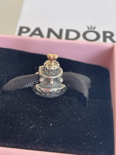 Pandora Two Tone Celebration Cake with 14k Gold Heart