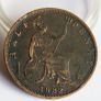 1882 Halfpenny Victoria Heaton mint Bronze Image 2