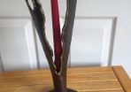 Heavy copper unique candle holder