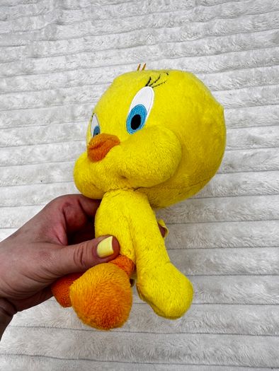 Warner Brothers Looney Tunes Tweety Pie Plush Soft Toy 2014 Loose Head  approx. 22 cm. Used Please see photos