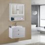 Double Mirror Doors Bathroom Cabinet, Wall Cabinet, Storage Cupboard, Wall-Mounted Storage Unit, Adjustable Height Shelves, 56 x 13 x 58 cm, White (FREE POSTAGE) Image 2