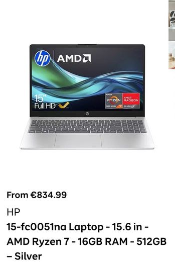 HP 15 inch Laptop