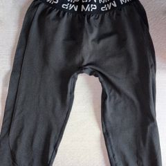 MP MyProtein Black Gym Leggings Logo Waistband Size L