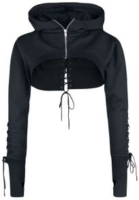 Ebony Bolero Hooded zip black by Chemical Black size M - new