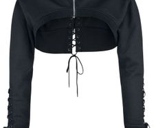 Ebony Bolero Hooded zip black by Chemical Black size M - new