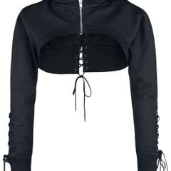 Ebony Bolero Hooded zip black by Chemical Black size M - new