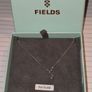 9ct White Gold and Blue Topaz Necklace Image 3