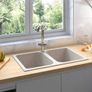 Kitchen Sink Beige 76 x 48 x 30 cm Quartz and Resin Image 2
