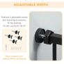 Extra Tall Pet Gate, Indoor Dog Safety Gate, with Cat Flap, Auto Close, 74-101cm Wide - Black Image 3