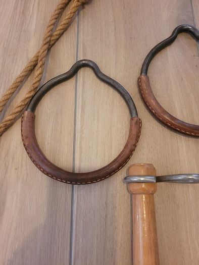 antique unique,  gymnastic trapeze set