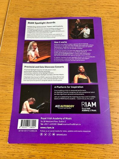 RIAM piano music for 2026 exams grade 1