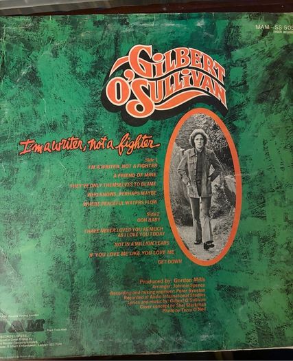 Gilbert O Sullivan Im A Writer Not A Fighter Original 1973 UK Vinyl
