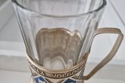 Ussr cup holder with glass