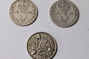3 x UK Silver 3Ds