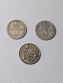 3 x UK Silver 3Ds