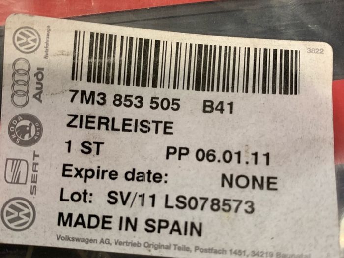 Vw sharan, Seat Alhambra door moulding