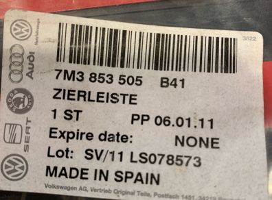 Vw sharan, Seat Alhambra door moulding
